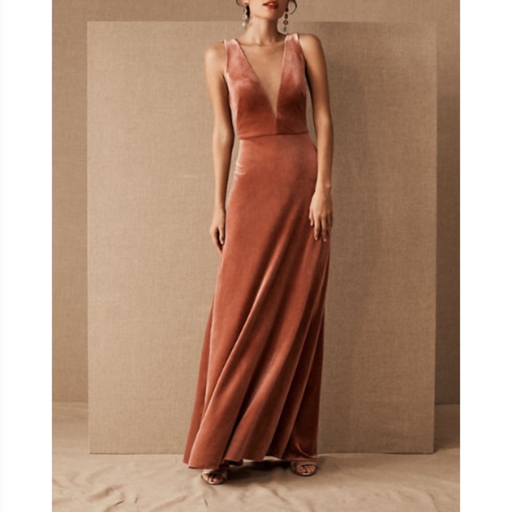 Jenny Yoo Velvet Logan Maxi Dress